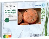 4 tartares de saumon à la ciboulette - picard en promo chez Picard Boulogne-Billancourt à 10,99 €