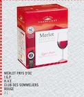 Promo Merlot Pays d'Oc Club des Sommeliers à  dans le catalogue Petit Casino à Bandol