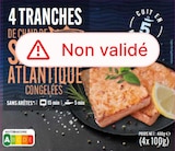 TRANCHES DE CHAIR DE SAUMON ATLANTIQUE CONGELÉES - SANS MARQUE - Auchan Hypermarché à Savigny-sur-Orge TRANCHES DE CHAIR DE SAUMON ATLANTIQUE CONGELÉES - SANS MARQUE en promo chez Auchan Hypermarché Savigny-sur-Orge à 6,90 €