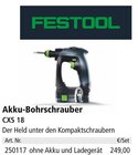 Akku-Bohrschrauber CXS 18 für 249,00 € bei Holz Possling im Angebot Akku-Bohrschrauber CXS 18 im aktuellen Holz Possling Prospekt