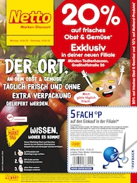 Netto Marken-Discount Prospekt für Minden: "20% auf frisches Obst & Gemüse", 4 Seiten, 10.02.2025 - 15.02.2025