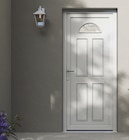 Porte d’entrée PVC blanc Lorne l. 87 x H. 219 cm dans le catalogue Castorama