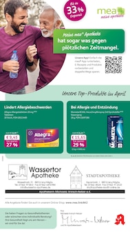 mea - meine apotheke Prospekt der Woche "Unsere April-Angebote" Seite 1, 01.04.2026 bis 30.04.2026 für Isny Aktueller mea - meine apotheke Prospekt "Unsere April-Angebote" Seite 1 von 4 Seiten für Isny