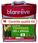 COUETTE TEMPÉRÉE BLANRÊVE - BLANREVE - Auchan Hypermarché à Nogent-sur-Marne COUETTE TEMPÉRÉE BLANRÊVE - BLANREVE en promo chez Auchan Hypermarché Nogent-sur-Marne à 16,00 €