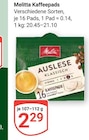 Kaffeepads im Angebot bei GLOBUS in St. Ingbert Kaffeepads Angebote von Melitta bei GLOBUS St. Ingbert für 2,29 €