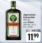 Kräuterlikör oder Scharf Angebote von Jägermeister bei E center Homburg für 11,99 €