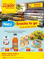 Netto Marken-Discount Prospekt "NEU - Snacks to go - Für den schnellen Hunger!", 2 Seiten, für Rinteln, 17.02.2020 - 22.02.2020 Netto Marken-Discount Prospekt "NEU - Snacks to go - Für den schnellen Hunger!", 2 Seiten, für Rinteln, 17.02.2020 - 22.02.2020