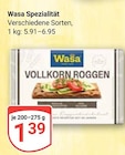 Vollkorn Roggen im Angebot bei GLOBUS in Salzgitter Vollkorn Roggen Angebote von Wasa bei GLOBUS Salzgitter für 1,39 €