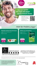 mea - meine apotheke Apotheken Prospekt der aktuellen Woche mit 4 Seiten, gültig von 01.08.2026 bis 31.08.2026, in Niederkrüchten und Umgebung Aktueller mea - meine apotheke Apotheken Prospekt in Niederkrüchten und Umgebung, "Unsere August-Angebote" mit 4 Seiten, 01.08.2026 - 31.08.2026