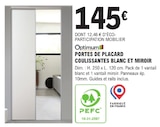 E.Leclerc Chaponnay - Promo Portes de placard coulissantes blanc et miroir Promo Portes de placard coulissantes blanc et miroir à 145,00 € dans le catalogue E.Leclerc à Chaponnay