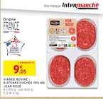 Viande bovine : 8 steaks hachés 15% MG - JEAN ROZÉ dans le catalogue Intermarché