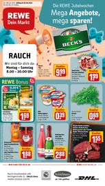 Aktueller REWE Prospekt mit Rindfleisch, "Dein Markt", Seite 1