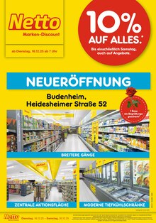 Aktueller Netto Marken-Discount Prospekt (Budenheim, 6 Seiten zum blättern Netto Marken-Discount Prospekt Neueröffnung - 10% auf ALLES mit 6 Seiten