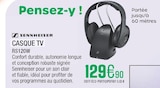 Casque tv RS120W - SENNHEISER - Extra à Fontenay-sous-Bois Casque tv RS120W - SENNHEISER en promo chez Extra Fontenay-sous-Bois à 129,90 €
