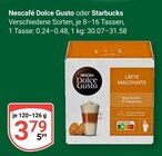 Dolce Gusto oder Starbucks Angebote von Nescafé bei GLOBUS Worms für 3,79 €
