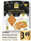 Aktuelle Lachs Angebote bei EDEKA in Koblenz Aktuelles Genussmomente Lachs-Carpaccio Angebot bei EDEKA in Koblenz ab 3,49 €