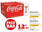 Coca Cola en promo chez U Express Aulnay-sous-Bois à 12,02 €