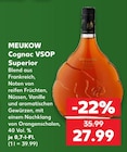 Cognac VSOP Superior im Angebot bei Kaufland in Waiblingen Cognac VSOP Superior Angebote von MEUKOW bei Kaufland Waiblingen für 27,99 €