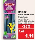 Balla Stixx oder Spaghetti Angebote von HARIBO bei Kaufland Wesel für 1,11 €