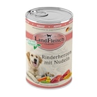 Aktuelles LandFleisch Dog Classic Rinderherzen mit Nudeln und Gartengemüse 400 g Angebot bei Zookauf in Bremen ab 1,29 €