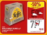 Bière d'abbaye blonde 6,6° - LEFFE - Aldi à Dunkerque Bière d'abbaye blonde 6,6° - LEFFE en promo chez Aldi Dunkerque à 7,57 €