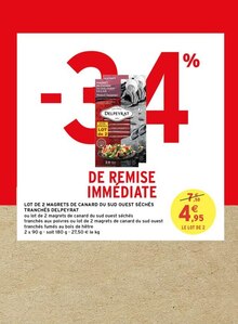 Intermarché Viry-Châtillon - LOT DE 2 MAGRETS DE CANARD DU SUD OUEST SÉCHÉS TRANCHÉS Promo LOT DE 2 MAGRETS DE CANARD DU SUD OUEST SÉCHÉS TRANCHÉS dans le catalogue Intermarché "Le mini prospectus" à Viry-Châtillon