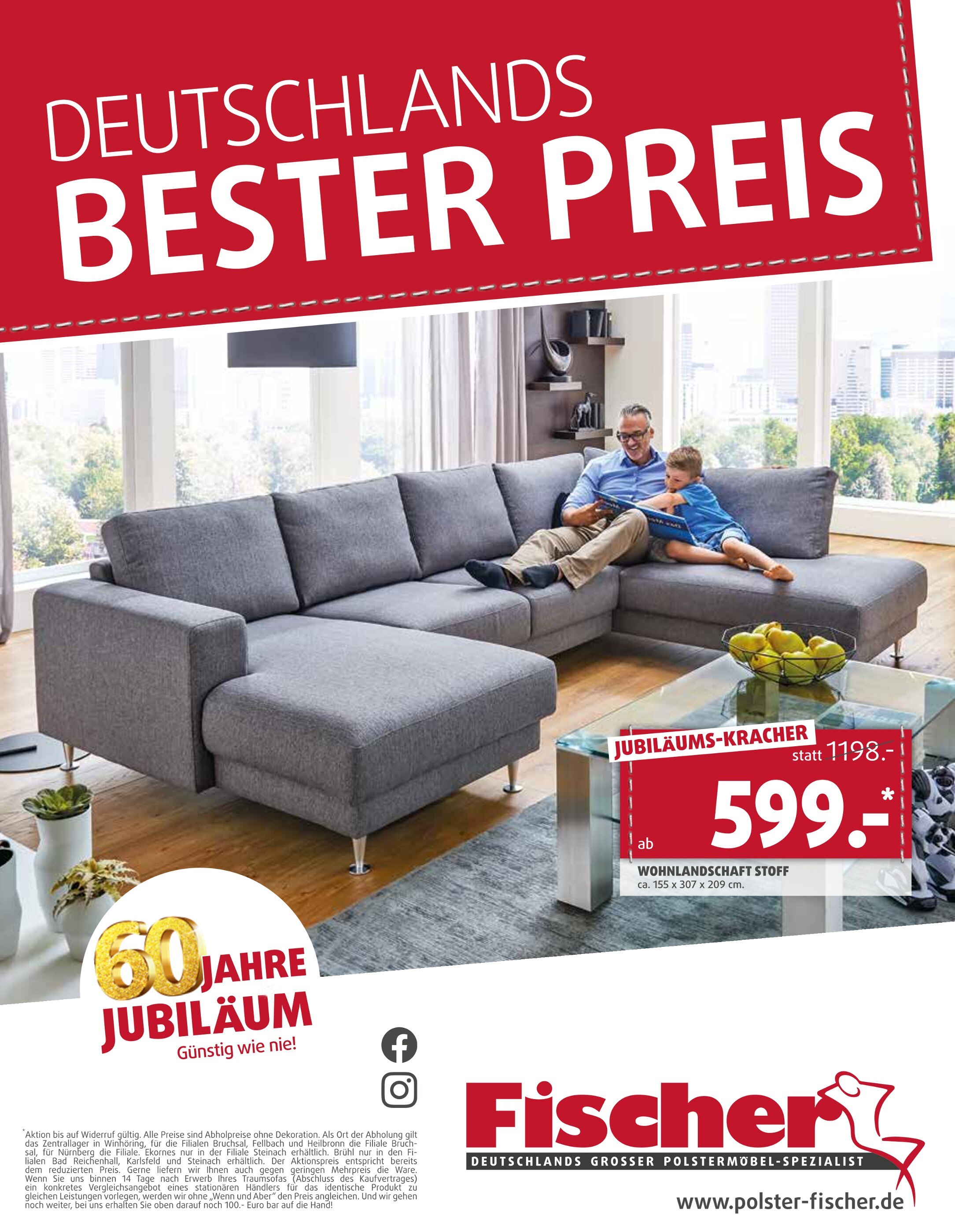 Polstermöbel Fischer Prospekt für Cham mit 12 Seiten Polstermöbel Fischer Prospekt für Cham: "DEUTSCHLANDS BESTER PREIS", 12 Seiten, 22.09.2021 - 29.09.2021