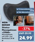 Shiatsu-Massagekissen von WEIN-BERGER für 24,99 € bei Kaufland im Angebot Shiatsu-Massagekissen von WEIN-BERGER im aktuellen Kaufland Prospekt