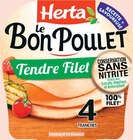 Le bon poulet tendre filet conservation sans nitrite - HERTA - Intermarché Express à Tourcoing Le bon poulet tendre filet conservation sans nitrite - HERTA en promo chez Intermarché Express Tourcoing à 0,56 €