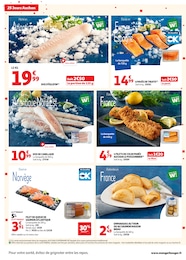 Prix et réduction Saumon dans le prospectus Auchan Supermarché en cours Offre Saumon dans le catalogue Auchan Supermarché du moment à la page 10