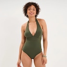 Maillot de bain une pièce gainant vert kaki femme - La Halle à Argenteuil Maillot de bain une pièce gainant vert kaki femme en promo chez La Halle Argenteuil à 32,99 €