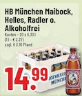Maibock, Helles, Radler o. Alkoholfrei Angebote von HB München bei Trinkgut Bocholt für 14,99 €