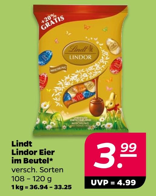Lindor Eier im Beutel