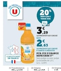 Pur jus d'orange réfrigéré - U - U Express à Vauréal Pur jus d'orange réfrigéré - U en promo chez U Express Vauréal à 2,63 €