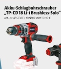 Akku-Schlagbohrschrauber "TP-CD 18 Li-i Brushless-Solo" Angebote bei Hagebaumarkt Regensburg für 79,99 €