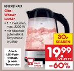 Glas-Wasserkocher im Angebot bei Netto Marken-Discount in Wunstorf Glas-Wasserkocher Angebote von GOURMETMAXX bei Netto Marken-Discount Wunstorf für 19,99 €