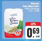 Feiner Rüben Zucker bei EDEKA im Wollbach Prospekt für 0,69 €