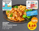 Frisches Schweine-Gulasch Angebote von MÜHLENHOF bei Penny-Markt Aachen für 3,49 €