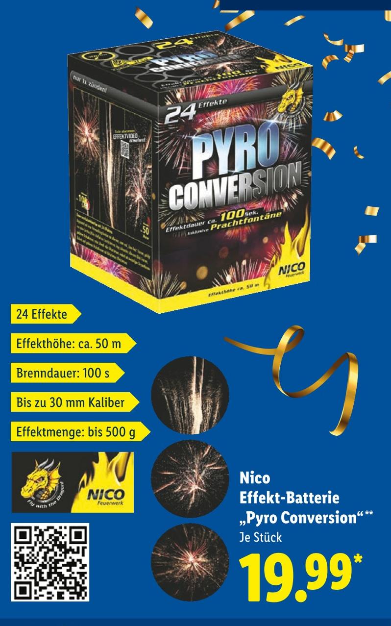 Effekt-Batterie Pyro Conversion