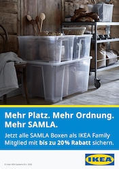 Deko im IKEA Prospekt in Ludwigshafen Aktueller IKEA Prospekt mit Deko, "Mehr Platz. Mehr Ordnung. Mehr SAMLA.", Seite 1