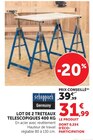 Lot de 2 tréteaux télescopiques 400 kg - Scheppach en promo chez Super U Toulouse à 31,99 €