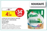 Lessive eco pack Savon d'Alep et Verveine Ecolabel(b) - Winni's en promo chez Intermarché Saumur à 4,58 €