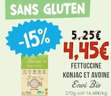Fettuccine Konjac et Avoine - Envoi Bio en promo chez Naturalia Fettuccine Konjac et Avoine - Envoi Bio dans le catalogue Naturalia