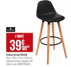 Chaise de bar MAXON - atmosphera en promo chez Bricorama Livry-Gargan à 39,90 €