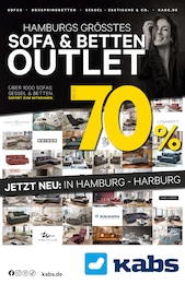 Kabs Prospekt für Halstenbek: "SOFA & BETTEN OUTLET", 2 Seiten, 24.01.2025 - 06.03.2025