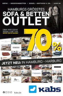 Aktueller Kabs Prospekt "SOFA & BETTEN OUTLET" mit 2 Seiten