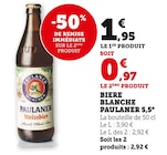 Super U Thil - Promo Biere Blanche 5,5° Promo Biere Blanche 5,5° à 0,97 € dans le catalogue Super U à Thil