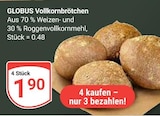 Vollkornbrötchen im Angebot bei GLOBUS in Hofheim Vollkornbrötchen Angebote von GLOBUS bei GLOBUS Hofheim für 1,90 €