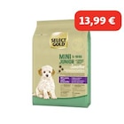 Maxi Zoo Aubergenville - Promo SELECT GOLD Sensitive Croquettes Chiot Mini Agneau au Saumon & aux Pommes de terre 1 kg Promo SELECT GOLD Sensitive Croquettes Chiot Mini Agneau au Saumon & aux Pommes de terre 1 kg à 13,99 € dans le catalogue Maxi Zoo à Aubergenville