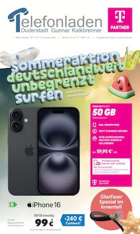 Aktueller Telefonladen Duderstadt Prospekt für Vollenborn und Ungebung, Seiten zum blättern Telefonladen Duderstadt Prospekt SOMMERAKTION: DEUTSCHLANDWEIT UNBEGRENZT SURFEN mit Seiten in Vollenborn und Umgebung